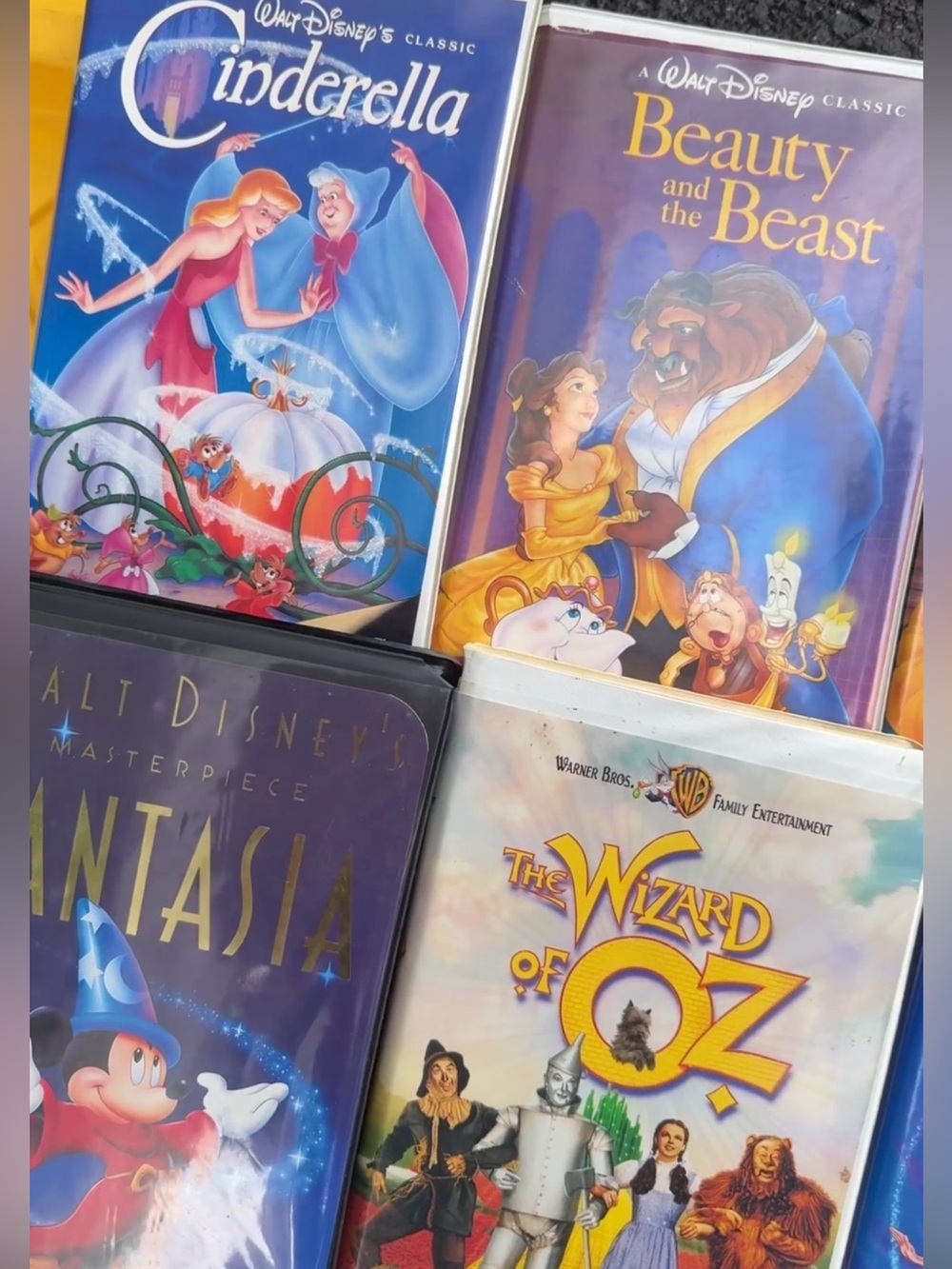 Vintage Disney VHS Lot of 8 Classics Dumbo Peter Pan Cinderella Fantasia 101 Dal